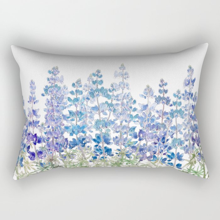 blue and purple lupin flowers horizontal  Rectangular Pillow Gallery Image 1