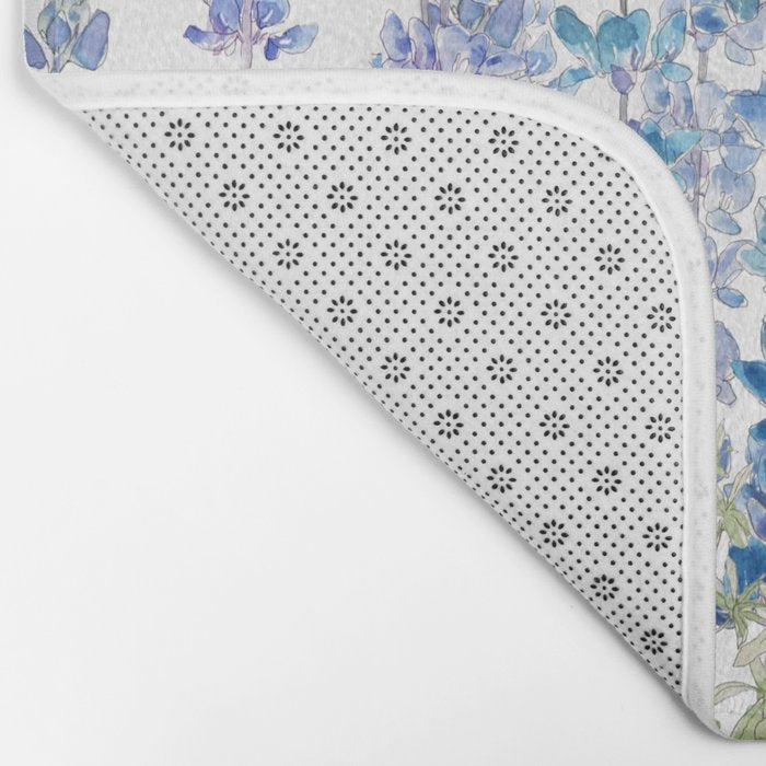 blue and purple lupin flowers horizontal  Bath Mat Gallery Image 2