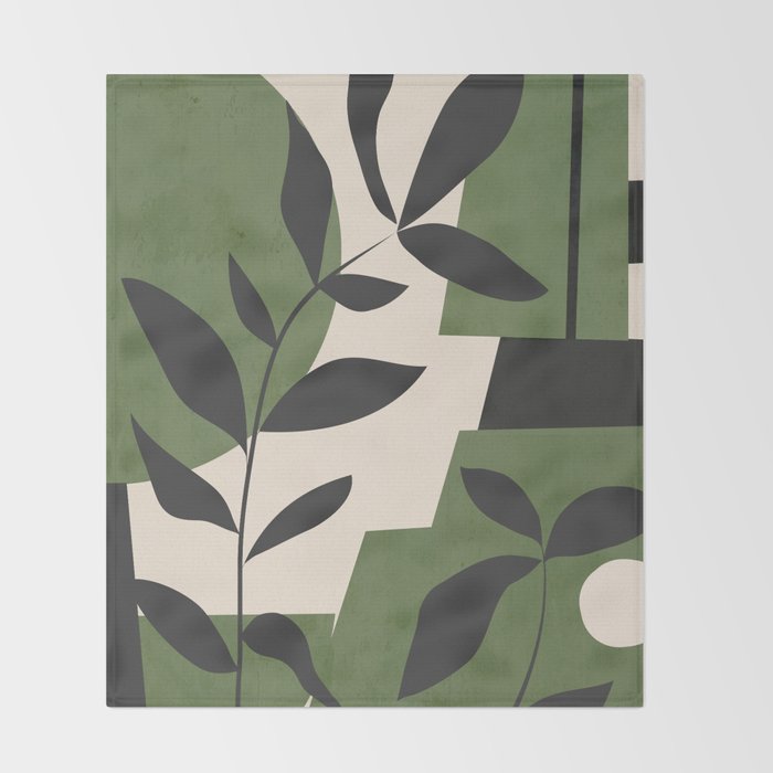 Abstract Foliage 5 Throw Blanket Gallery Image 2