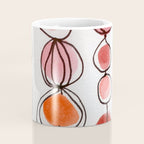 strawberries and a clementine - abstract watercolor painting pattern Coffee Mug Gallery Image 4