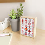 strawberries and a clementine - abstract watercolor painting pattern Mini Art Print Gallery Image 2