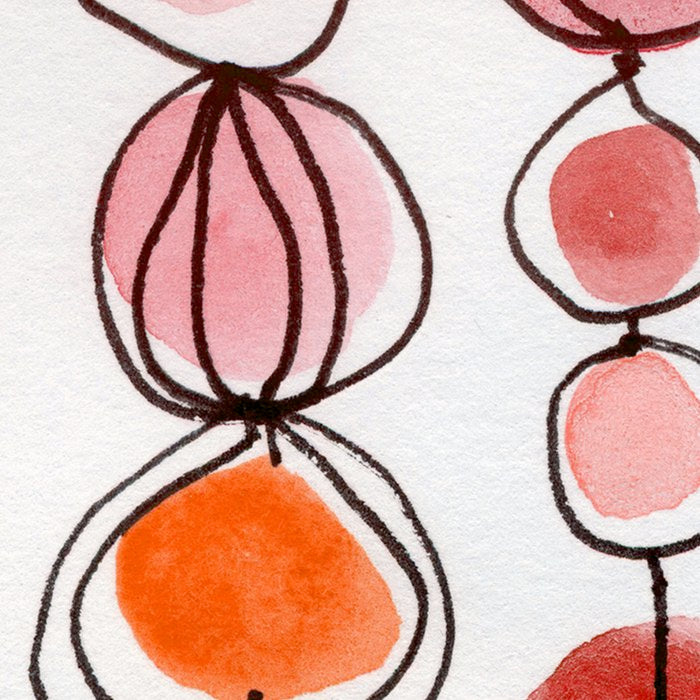 strawberries and a clementine - abstract watercolor painting pattern Coffee Mug Gallery Image 2