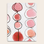 strawberries and a clementine - abstract watercolor painting pattern Notebook Gallery Image 4
