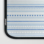 Bamako Textured Stripes and Dots Pattern in Light Blue and White Laptop Sleeve Gallery Image 3