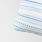 Bamako Textured Stripes and Dots Pattern in Light Blue and White Pillow Sham Gallery Image 4