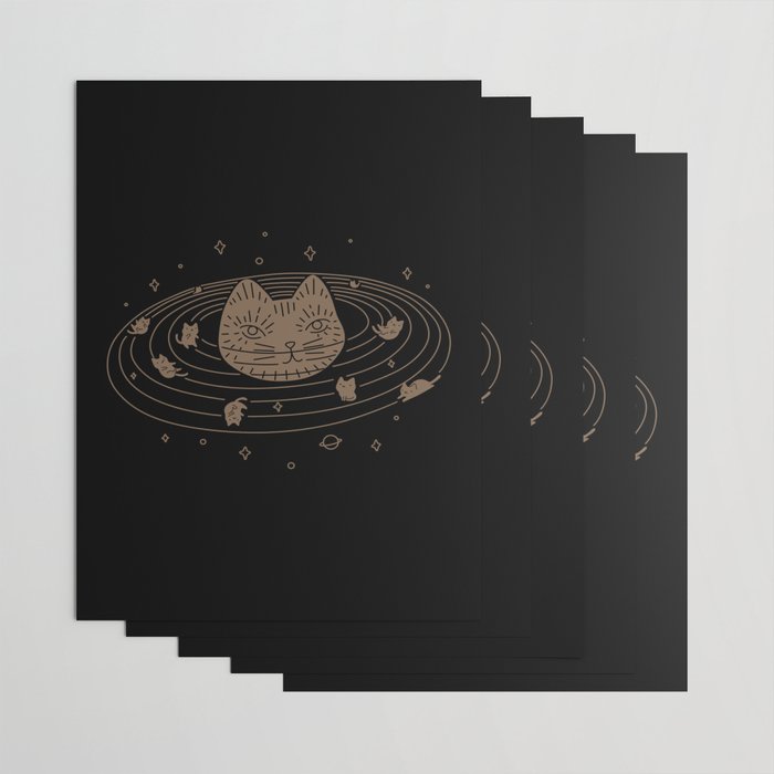 Cat Landscape 147: Caturn Wrapping Paper Gallery Image 3