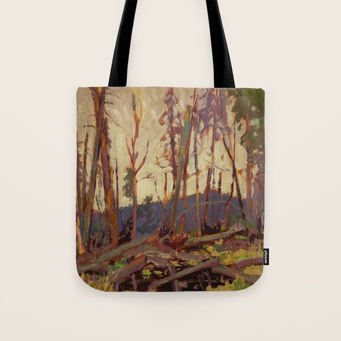 Tom Thomson Burnt Country, Evening 1914 Canadian Landscape Artist Tote Bag Gallery Image 1
