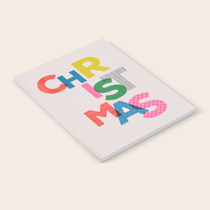 Christmas colorful typography Notebook Gallery Image 1