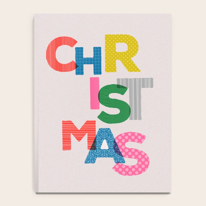 Christmas colorful typography Notebook Gallery Image 4
