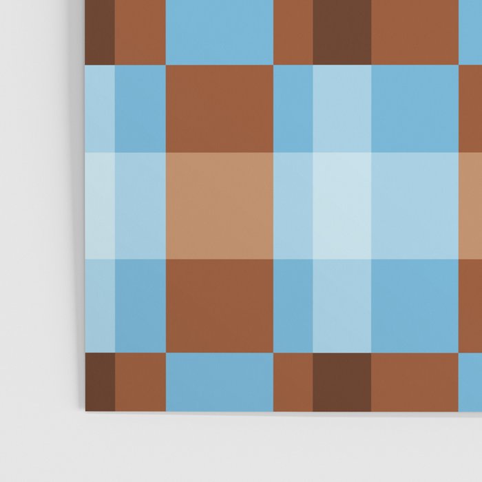 Checker Plaid - blue brown Poster Gallery Image 3