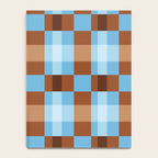 Checker Plaid - blue brown Notebook Gallery Image 4