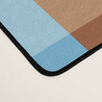 Checker Plaid - blue brown Desk Mat Gallery Image 4