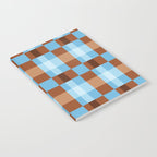 Checker Plaid - blue brown Notebook Gallery Image 2