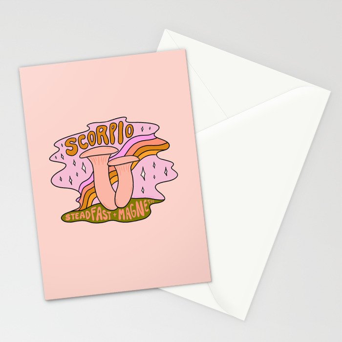 Scorpio Mushroom Stationery Card Gallery Image 2