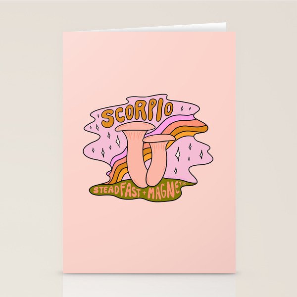 Scorpio Mushroom Stationery Card Gallery Image 2