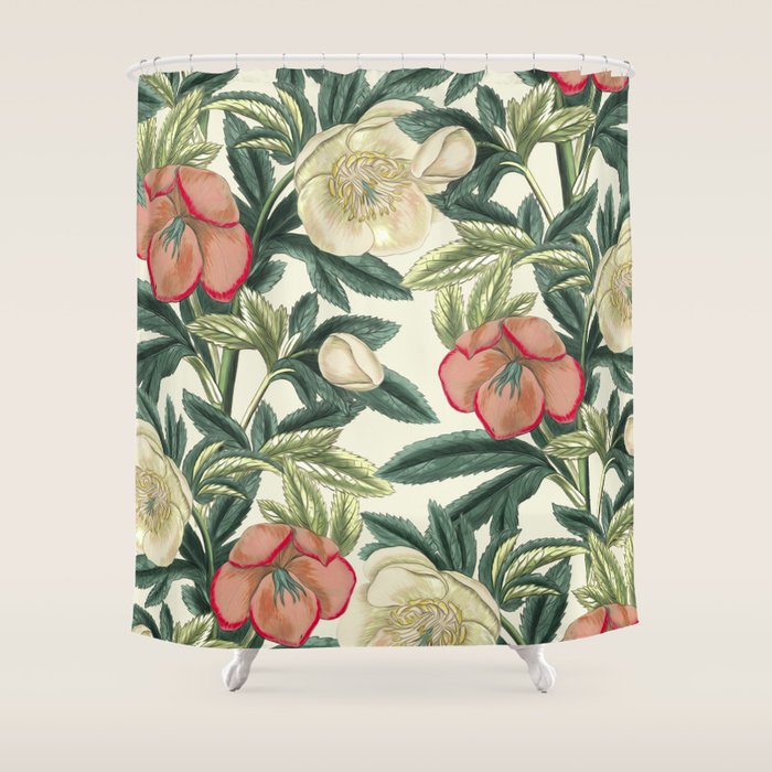  Floral Vintage Garden VI Shower Curtain Gallery Image 1