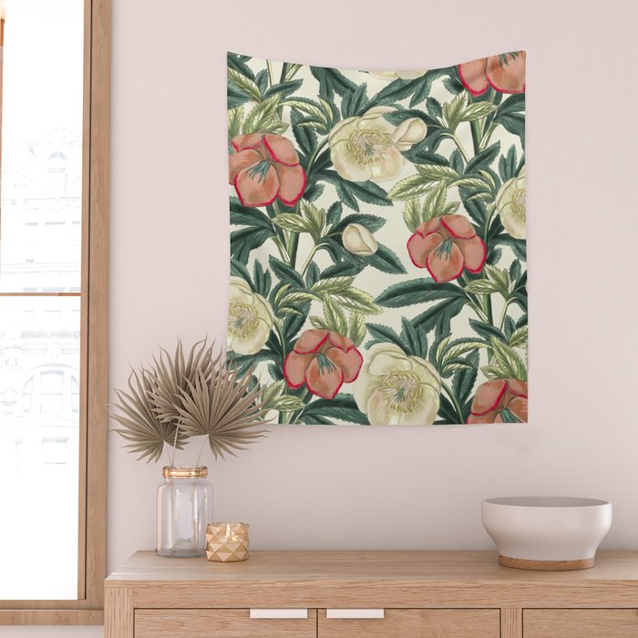  Floral Vintage Garden VI Wall Tapestry Gallery Image 2