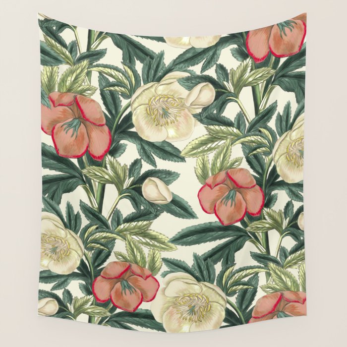  Floral Vintage Garden VI Wall Tapestry Gallery Image 1