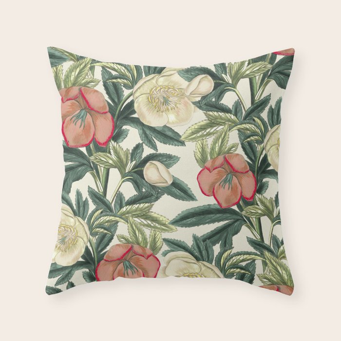  Floral Vintage Garden VI Throw Pillow Gallery Image 6