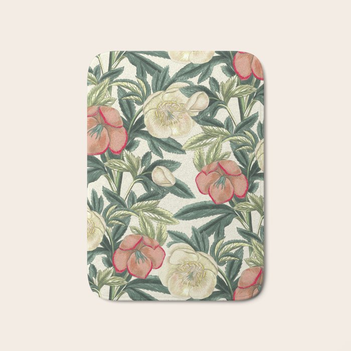  Floral Vintage Garden VI Bath Mat Gallery Image 1