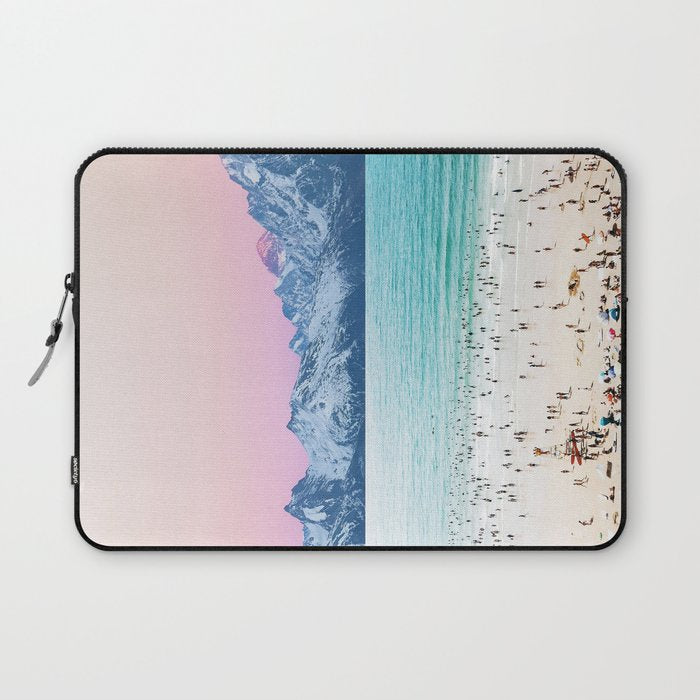The Island, Pastel Tropical Beach, Travel Nature Landscape, Surrealism Photography Summer Laptop Sleeve Gallery Image 1