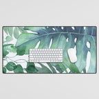 Tropical  Leaves Desk Mat Gallery Image 1