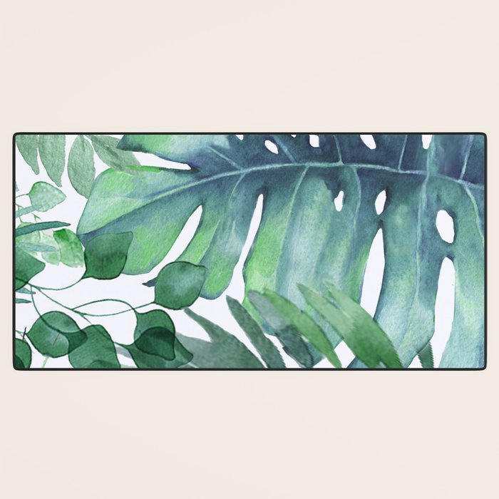 Tropical  Leaves Desk Mat Gallery Image 3