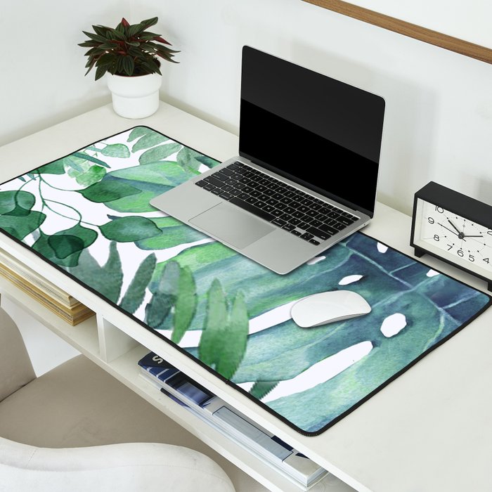 Tropical  Leaves Desk Mat Gallery Image 2