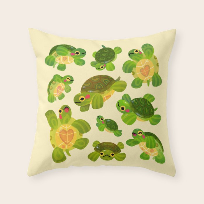 Red-eared slider Throw Pillow Gallery Image 6