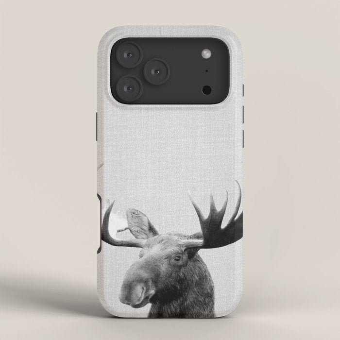 Moose - Black & White iPhone Case Gallery Image 4