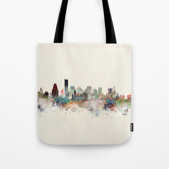 boston massachusetts skyline Tote Bag Gallery Image 1