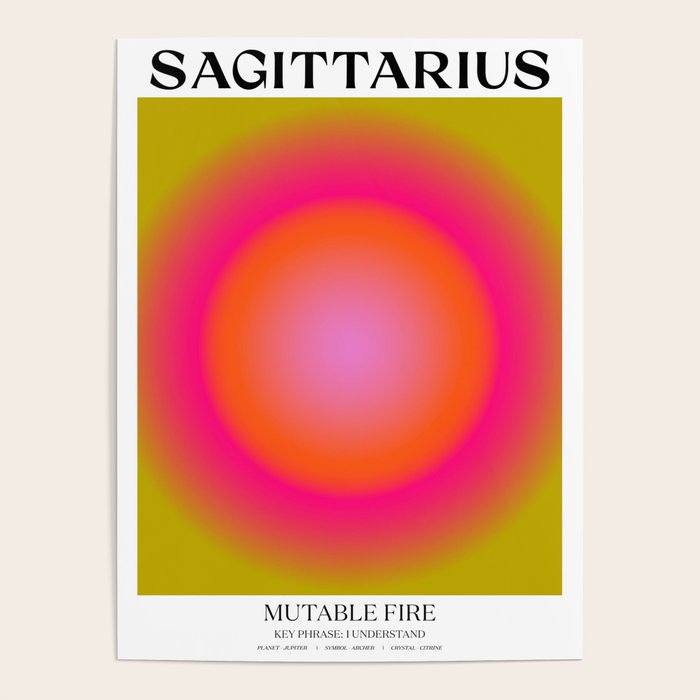 Sagittarius Gradient Print Poster Gallery Image 1