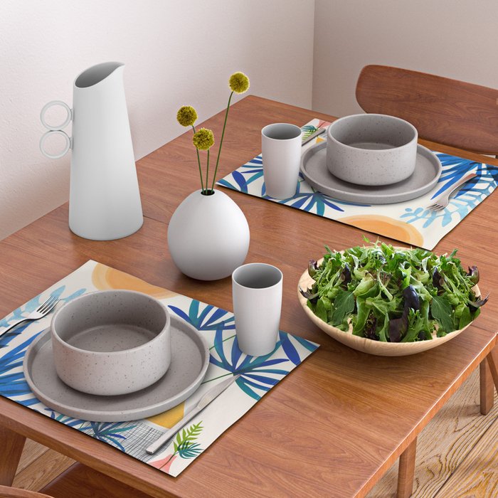 Blue Morocco Sunny Garden Placemat Gallery Image 2