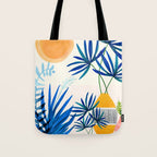 Blue Morocco Sunny Garden Tote Bag Gallery Image 1
