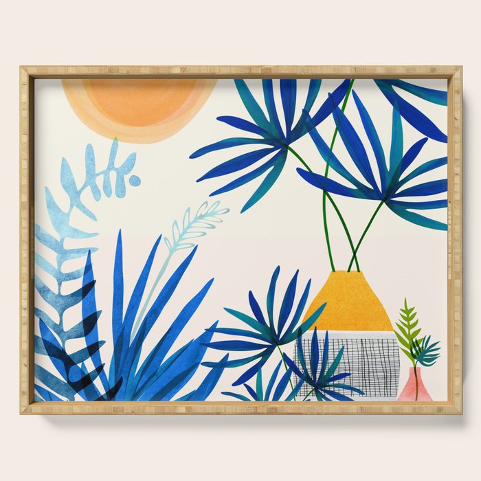Blue Morocco Sunny Garden Serving Tray Gallery Image 1