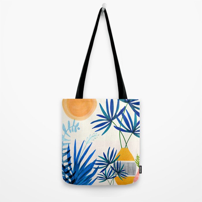 Blue Morocco Sunny Garden Tote Bag Gallery Image 2