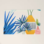 Blue Morocco Sunny Garden Welcome Mat Gallery Image 1