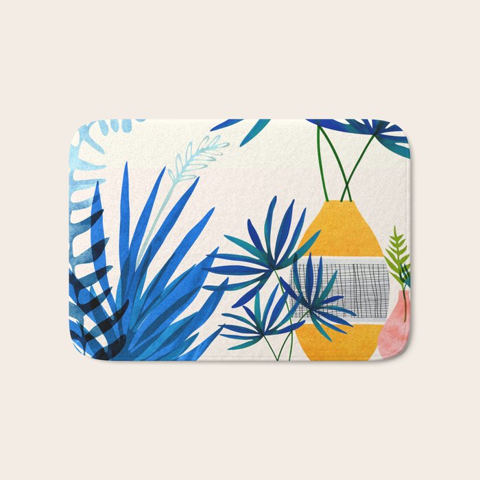 Blue Morocco Sunny Garden Bath Mat Gallery Image 1