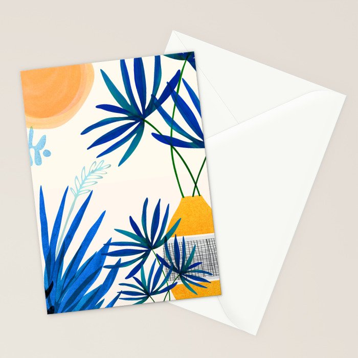 Blue Morocco Sunny Garden Stationery Card Gallery Image 2