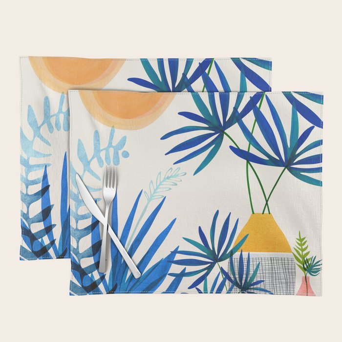 Blue Morocco Sunny Garden Placemat Gallery Image 1