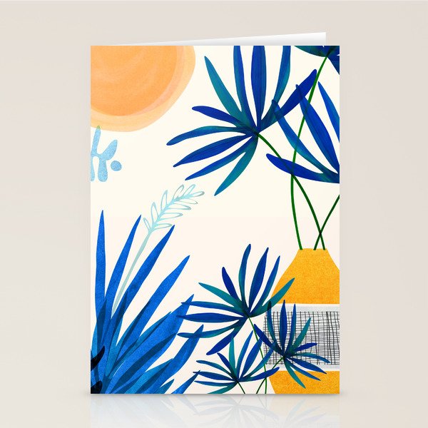 Blue Morocco Sunny Garden Stationery Card Gallery Image 2