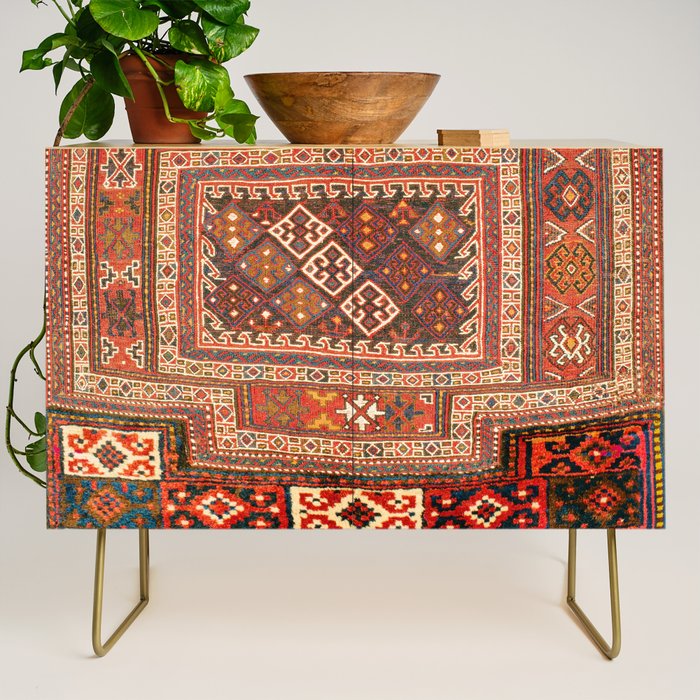 Luri Bakhtiari  Antique West Persian Bag Face Print Credenza Gallery Image 1