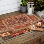 Luri Bakhtiari  Antique West Persian Bag Face Print Outdoor Rug Gallery Image 2
