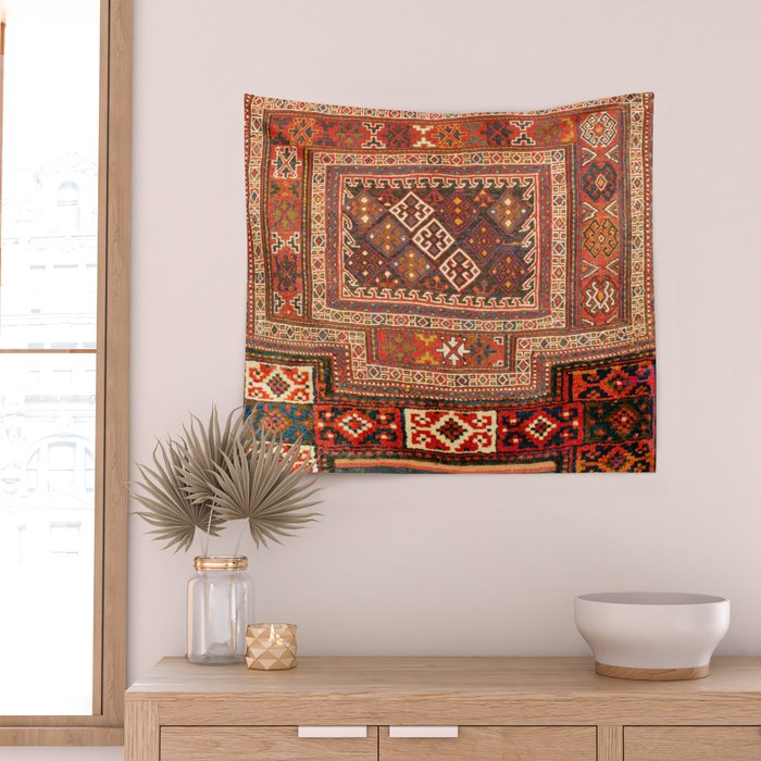 Luri Bakhtiari  Antique West Persian Bag Face Print Wall Tapestry Gallery Image 2