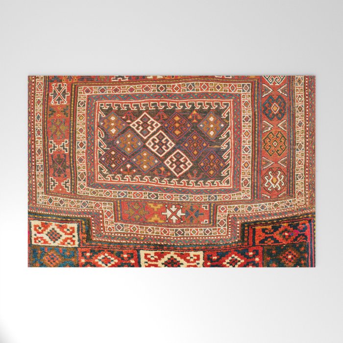 Luri Bakhtiari  Antique West Persian Bag Face Print Welcome Mat Gallery Image 1