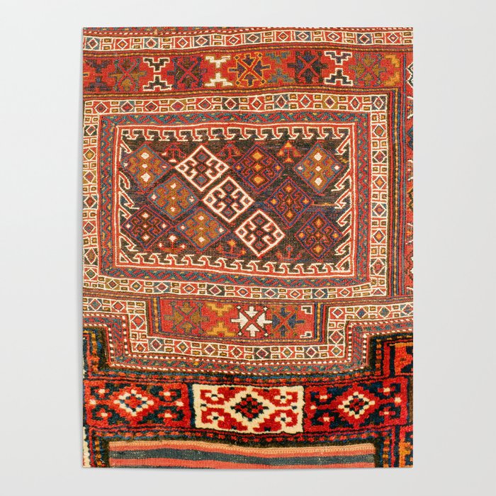 Luri Bakhtiari  Antique West Persian Bag Face Print Poster Gallery Image 4