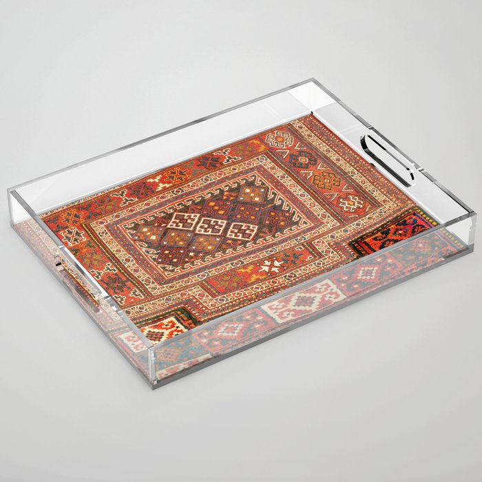 Luri Bakhtiari  Antique West Persian Bag Face Print Acrylic Tray Gallery Image 1
