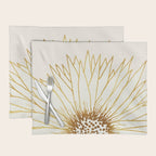 Gold Sunflower Floral Illustration Placemat Gallery Image 1