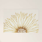 Gold Sunflower Floral Illustration Welcome Mat Gallery Image 1