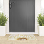 Gold Sunflower Floral Illustration Welcome Mat Gallery Image 3